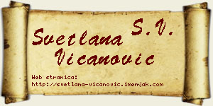 Svetlana Vicanović vizit kartica